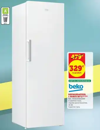 Super U beko Refrigerateur 1 Porte 367 L offre