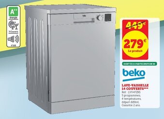 Super U beko Lave-Vaisselle 14 Couverts offre