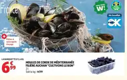 Auchan Moules de corde de méditerranée filière auchan cultivons le bon offre