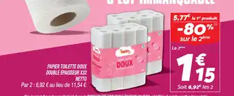 NETTO Papier toilette doux double épaisseur x32