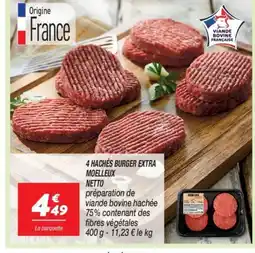 Netto NETTO 4 haches burger extra moelleux offre