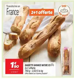 Netto Baguette garance nature x3 offre