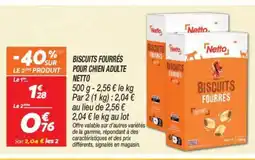 Netto NETTO Biscuits fourrés pour chien adulte offre