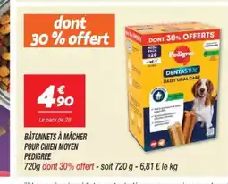 Netto PEDIGREE Bâtonnets à mâcher pour chien moyen offre