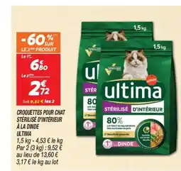 Netto ULTIMA Croquettes pour chat stérilisé d'intérieur à la dinde offre