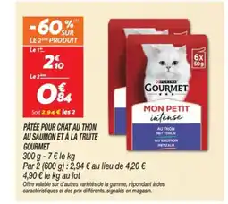 Netto Pâtée pour chat au thon au saumon et à la truite gourmet offre