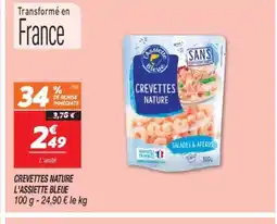 Netto L'ASSIETTE BLEUE Crevettes nature offre
