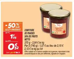 Netto NETTO Confiture de fraises 50% de fruits offre