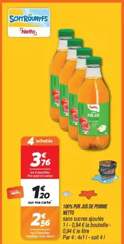 Netto NETTO 100% pur jus de pomme offre