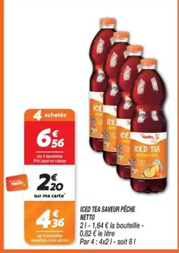 Netto NETTO Iced tea saveur pêche offre