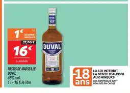 Netto DUVAL Pastis de marseille offre