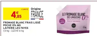 FROMAGE BLANC FRAIS LISSÉ POCHE 0% MG