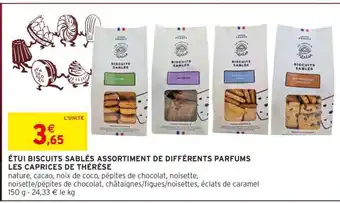 ÉTUI BISCUITS SABLÉS ASSORTIMENT DE DIFFÉRENTS PARFUMS LES CAPRICES DE THÉRÈSE