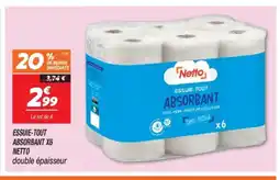 Netto NETTO Essuie-tout absorbant x6 offre