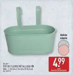 ALDI POT DE FLEURS MÉTALLIQUE offre