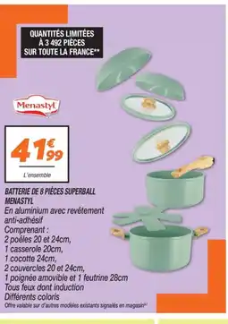Netto MENASTYL Batterie de 8 pièces superball offre