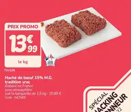 Promocash Haché de bœuf 15% M.G. tradition vrac offre