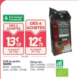 Promocash SAXO Café en grains offre