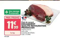 Promocash Filet de canard offre