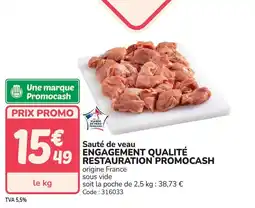 Promocash Sauté de veau offre