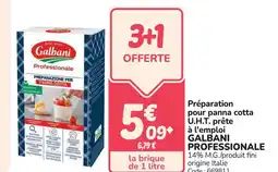 Promocash GALBANI PROFESSIONALE Préparation pour panna cotta U.H.T. prête à l'emploi offre