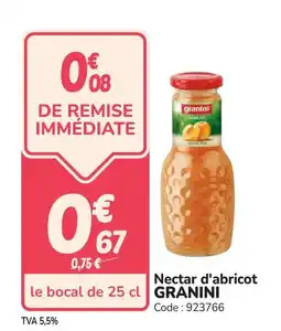 Promocash GRANINI Nectar d'abricot offre