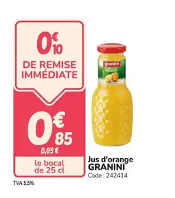Promocash GRANINI Jus d'orange offre