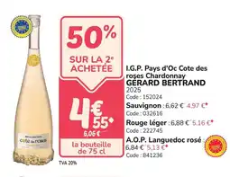 Promocash GERARD BERTRAND I.G.P. Pays d'Oc Cote des roses Chardonnay offre