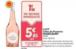 Promocash MASFLEUREY A.O.P. Côtes de Provence offre