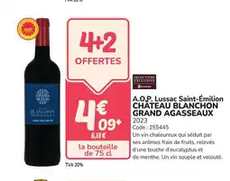 Promocash CHATEAU BLANCHON GRAND AGASSEAUX 2023 A.O.P. Lussac Saint-Émilion offre