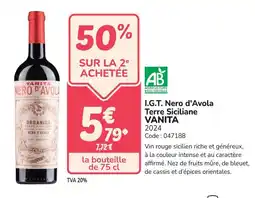 Promocash VANITA I.G.T. Nero d'Avola Terre Siciliane offre