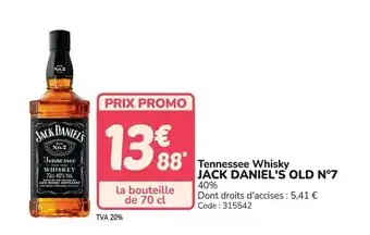 JACJACK DANIEL'S OLD N°7 Tennessee Whisky