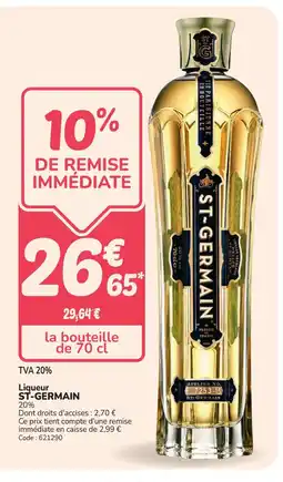 Promocash ST-GERMAIN Liqueur offre