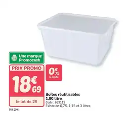 Promocash Boîtes réutilisables offre