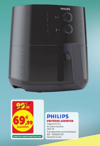 Super U PHILIPS Friteuse AirFryer offre