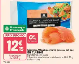 Promocash EN CUISINE Saumon Atlantique fumé salé au sel sec offre