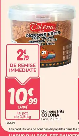 Promocash COLONA Oignons frits offre