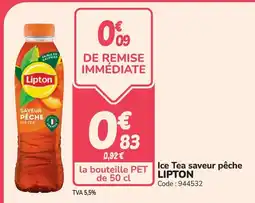 Promocash LIPTON Ice Tea saveur pêche offre