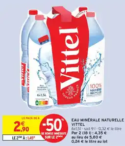 Intermarché Eau minérale naturelle vittel offre