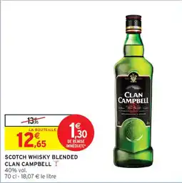 Intermarché Scotch whisky blended clan campbell offre