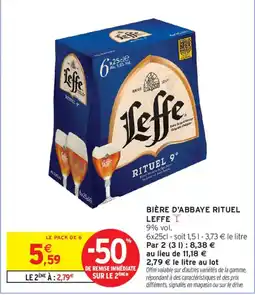 Intermarché Bière d'abbaye rituel leffe offre