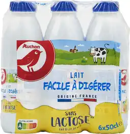 Auchan Auchan lait facile à digérer sans lactose auchan offre