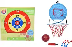 Auchan Onetwofun set de jeu flechettes et basket ball offre