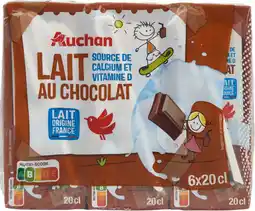 Auchan Auchan lait au chocolat avec paille auchan offre