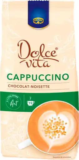 Auchan Sans marque café soluble cappuccino chocolat noisette dolce vita offre