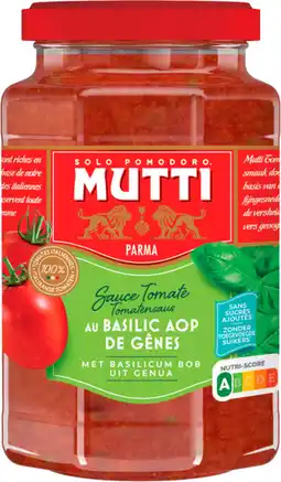 Auchan Mutti sauce tomates et basilic mutti offre