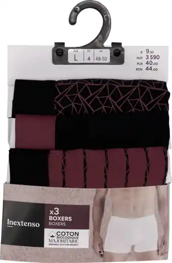 Auchan In extenso lot de 3 boxers homme inextenso offre