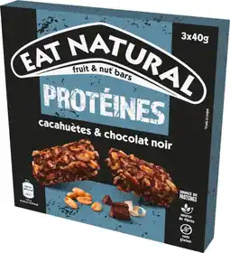 Auchan Eat natural barre de céréales protéines cacahuètes et chocolat noir eat natural offre