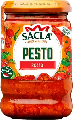 Auchan Sacla sauce pesto rosso sacla offre