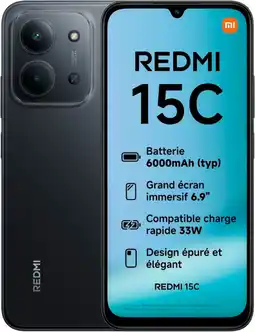 Auchan Xiaomi smartphone xiaomi redmi 15c 4g 256go offre